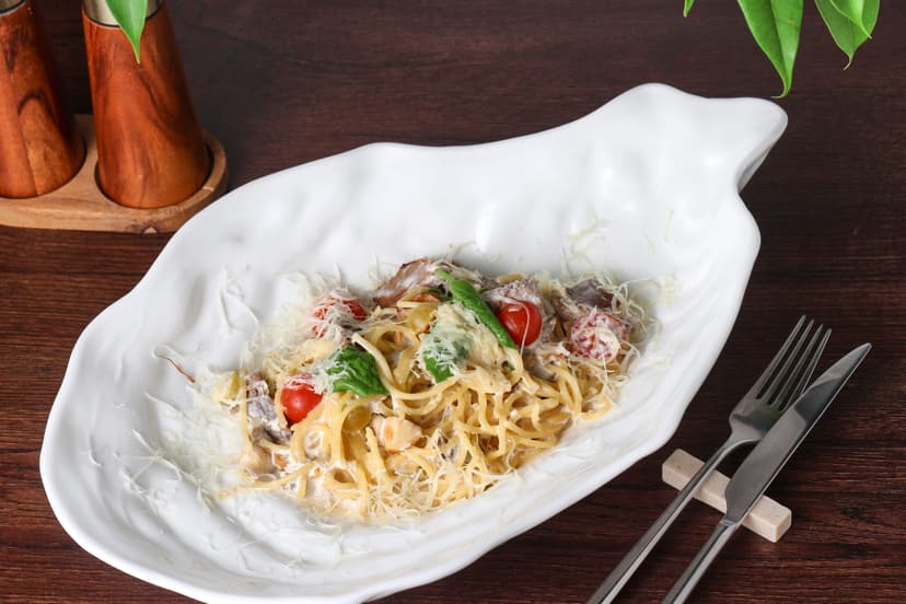 С телятиной и виноградом